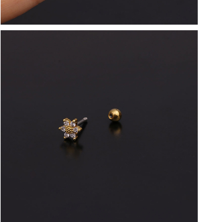 Fashion Leaf Gold Stainless Steel Flower Diamond Pearl Butterfly Geometric Earrings,Earrings