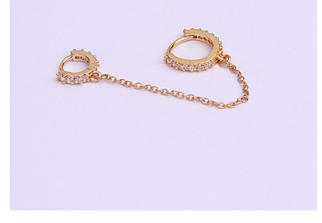 Fashion Silver Micro-inlaid Zircon Round Double Pierced Earrings,Earrings
