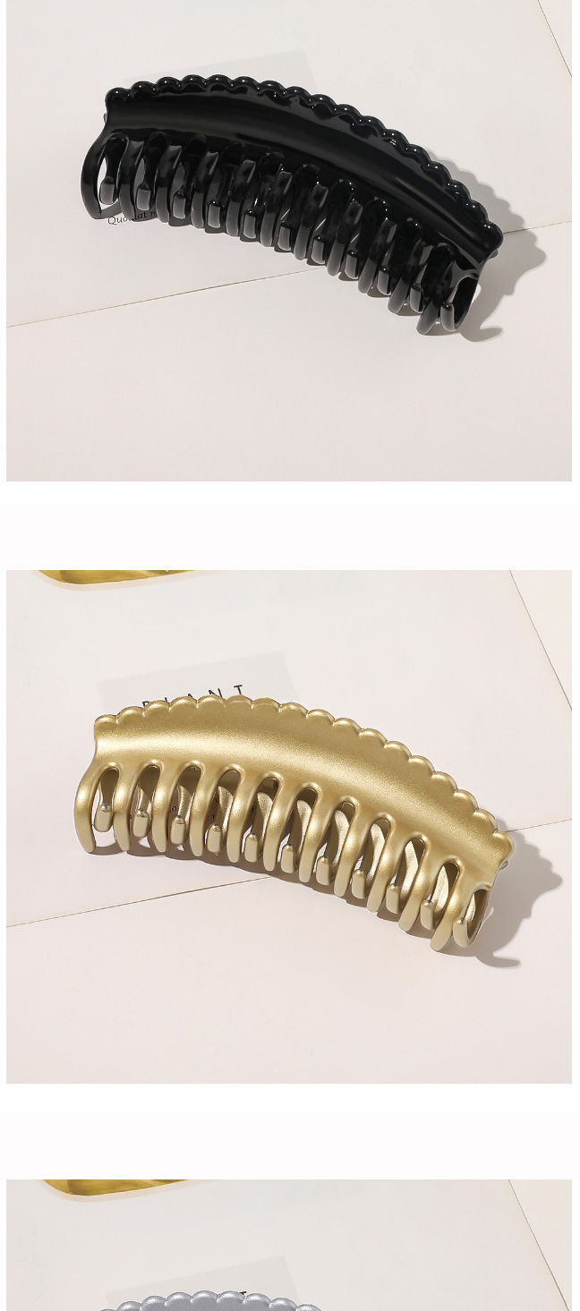 Fashion Painted Pumpkin Grab Clip-gold Painted Geometric Lace Resin Hollow Grip,Hair Claws