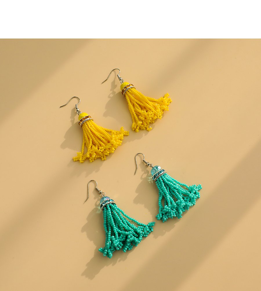 Fashion Yellow Resin Letter Five-pointed Star Earrings,Drop Earrings