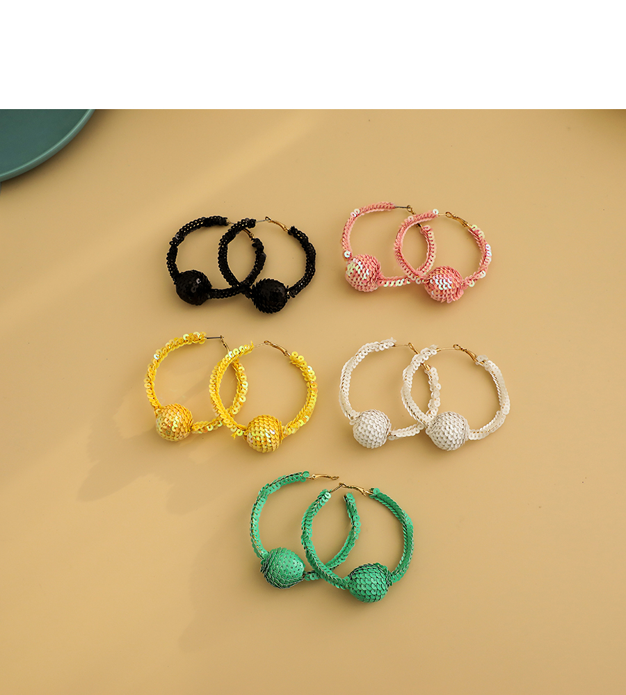 Fashion Yellow Rice Beads Tassel Crystal Earrings,Drop Earrings