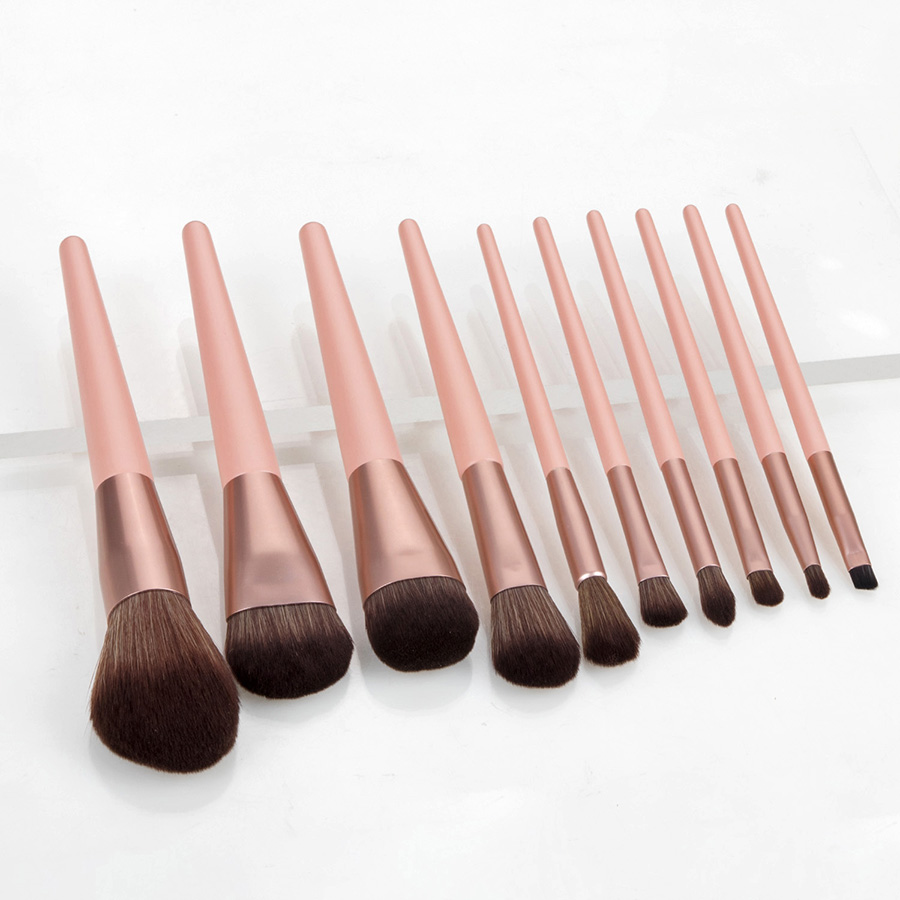 Fashion 10pcs-sunshine-makeup Brushes 10pcs-sunshine-makeup Brushes  Wooden Handle,Beauty tools
