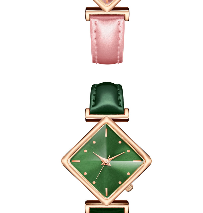 Fashion Pink Bright Belt Diamond Dial Quartz Watch,Ladies Watches