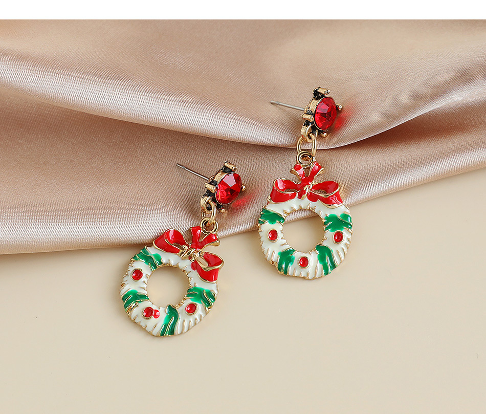 Fashion 2# Alloy Diamond Christmas Series Earrings,Drop Earrings
