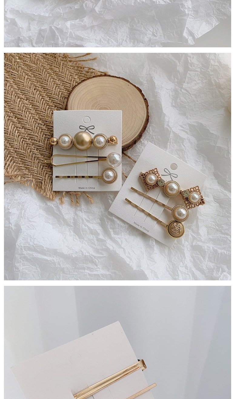 Fashion Flowers Round Pearl And Diamond Love Geometric Shaped Alloy Hairpin Set,Hairpins