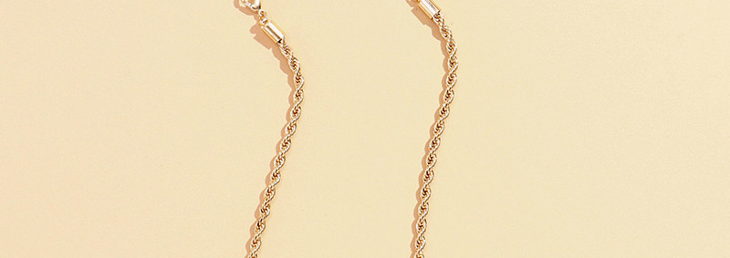 Fashion White K Whip Chain Thin Side Alloy Necklace,Chains