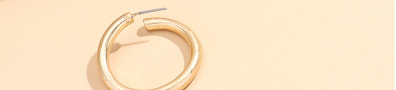 Fashion Yuan Gold Environmental Protection Alloy C-shaped Earrings,Stud Earrings