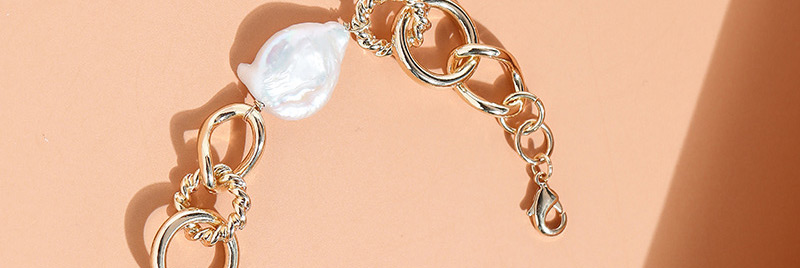 Fashion Gold Color Pearl Hemp Wreath Shell Alloy Bracelet,Fashion Bracelets
