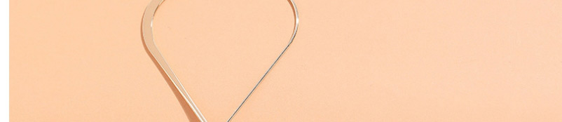 Fashion Silver Color Brass Wire Love Alloy Earrings,Hoop Earrings