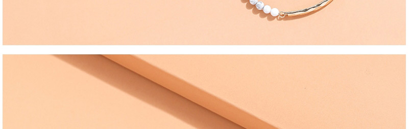 Fashion White Pine Natural Stone Beads Straight Drawstring Bracelet,Fashion Bracelets