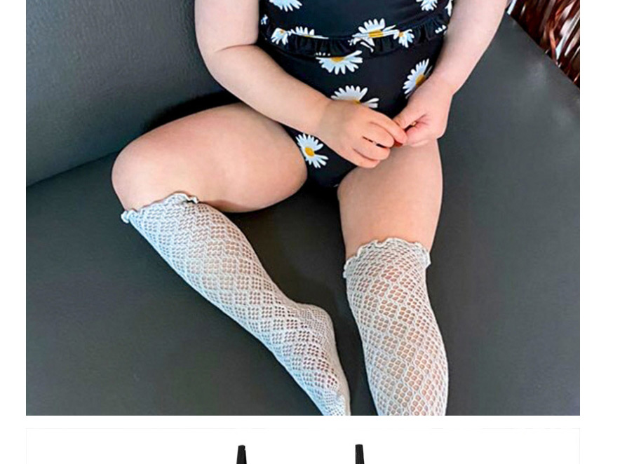 Fashion Adult Black Flower Print Skirt Parent-child One-piece Swimsuit,One Pieces