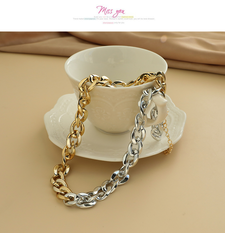 Fashion Gold Color Alloy Chain Double Necklace,Chains