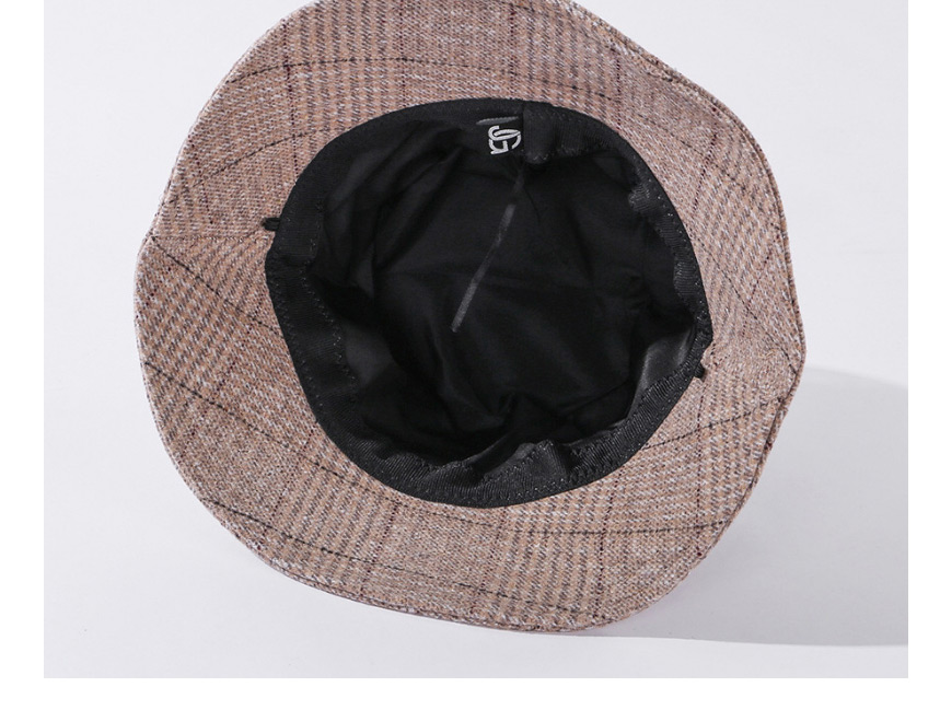 Fashion Gray Striped Woolen Plaid Fisherman Hat,Sun Hats
