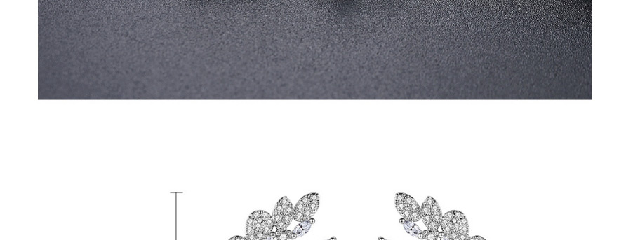 Fashion Platinum Copper Inlaid Zircon Geometric Hollow Earrings,Earrings