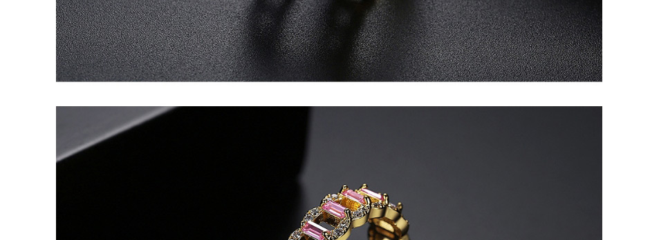 Fashion Platinum Copper Inlaid Zircon Geometric Hollow Ring,Fashion Rings