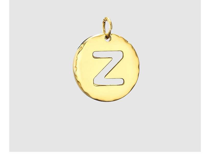 Fashion 14k Gold-z Handmade Titanium Steel Dripping Letter Round Accessories,Jewelry Findings & Components