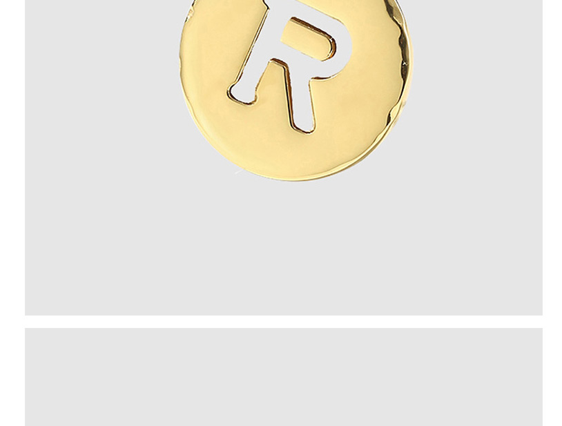 Fashion 14k Gold-r Handmade Titanium Steel Dripping Letter Round Accessories,Jewelry Findings & Components