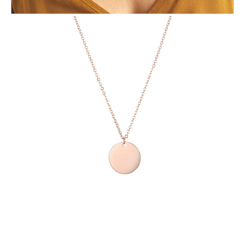 Fashion Rose Gold Color Bell Christmas Snowman Elk Geometric Shaped Titanium Steel Pendant Necklace (13mm),Necklaces