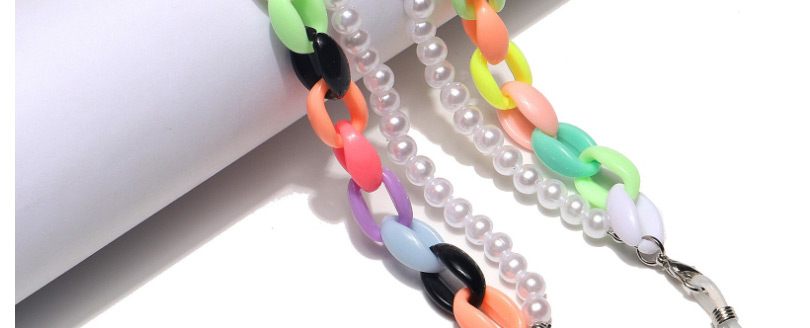 Fashion Color Acrylic Pearl Plastic Leopard Print Glasses Chain,Sunglasses Chain