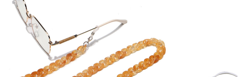 Fashion Two-tone Yellow Resin Acrylic Thick Chain Environmental Protection Glasses Chain,Sunglasses Chain
