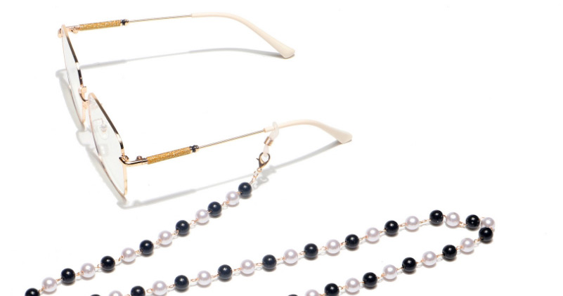 Fashion Black Handmade Chain 8mm Pearl Glasses Chain,Sunglasses Chain