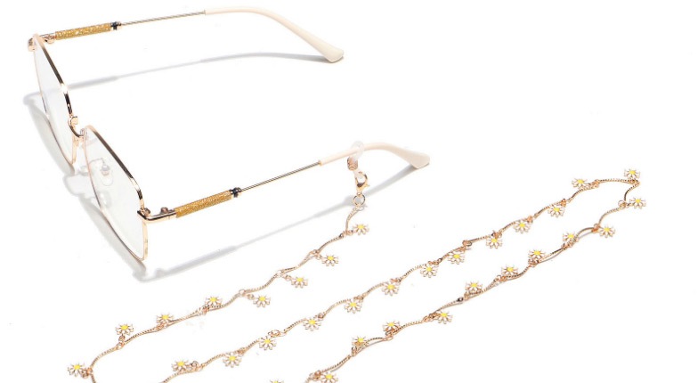Fashion Gold Color Handmade Chain Gold Small Daisy Pendant Glasses Chain,Sunglasses Chain