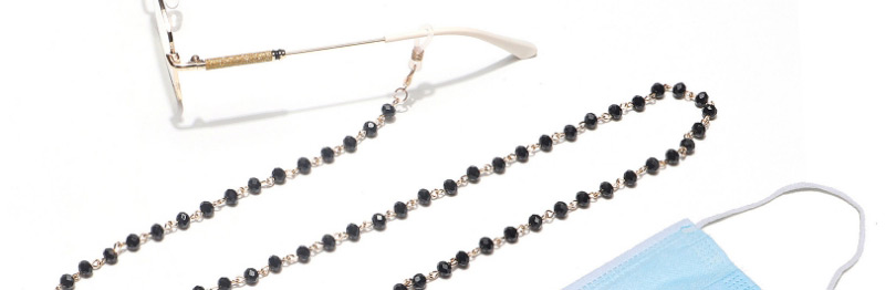Fashion Black Handmade Crystal Beaded Alloy Glasses Rope,Sunglasses Chain