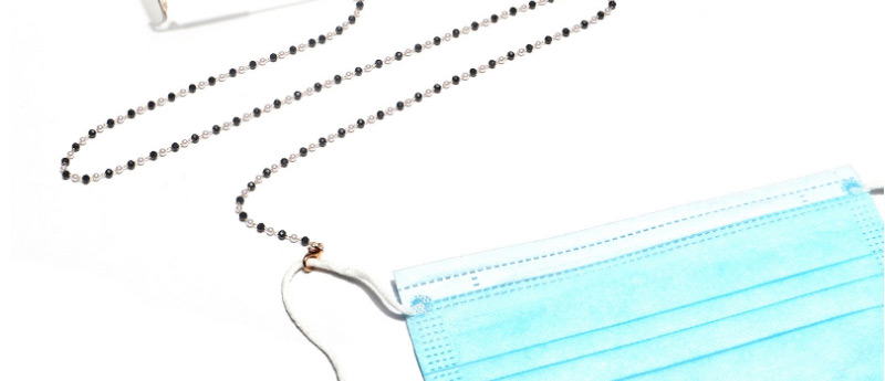 Fashion Black Handmade Chain Pearl Crystal Beaded Alloy Glasses Chain,Sunglasses Chain