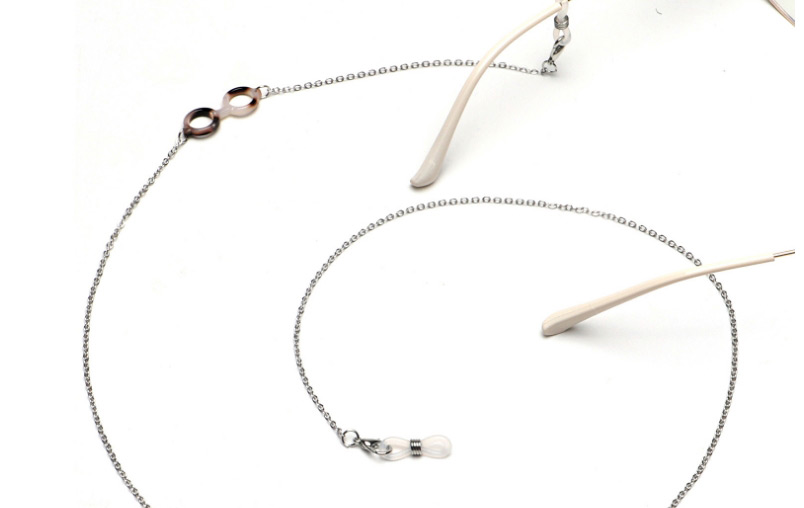 Fashion White Grey Leopard Color Preserving Acetate Leopard Print Glasses Anti-skid Glasses Chain,Sunglasses Chain
