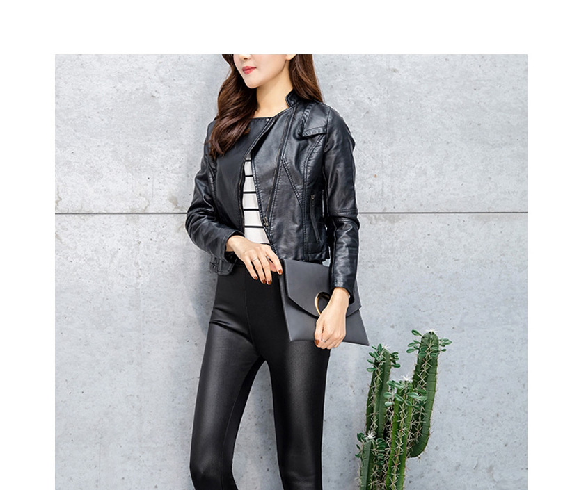 Fashion Black Velvet Faux Leather Skinny And Velvet Thick Cropped Pants,Pants