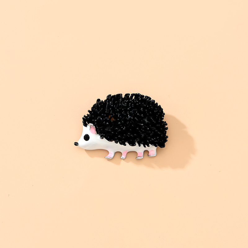 Fashion Black Oil Drop Small Hedgehog Alloy Brooch,Korean Brooches