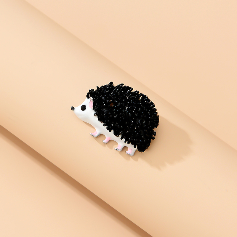 Fashion Black Oil Drop Small Hedgehog Alloy Brooch,Korean Brooches