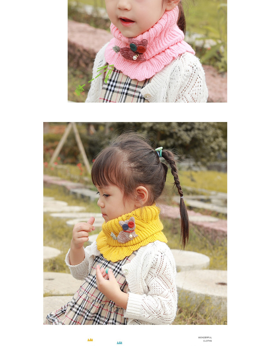 Fashion Blue Apple 2 Years Old -12 Years Old Woolen Knitted Bear Apple Childrens Neck Scarf,knitting Wool Scaves
