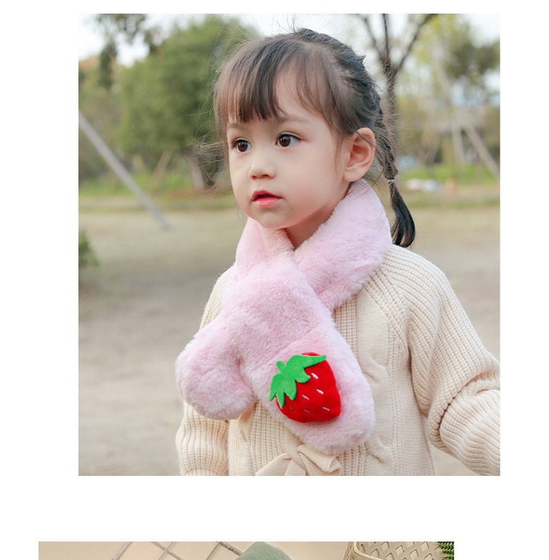 Fashion Pineapple [beige] 6 Months-12 Years Old Fruit Strawberry Plush Padded Childrens Scarf,knitting Wool Scaves