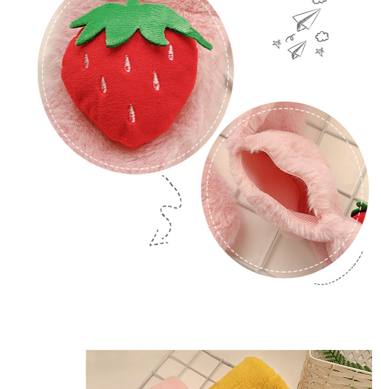 Fashion Strawberry [pink] 6 Months-12 Years Old Fruit Strawberry Plush Padded Childrens Scarf,knitting Wool Scaves