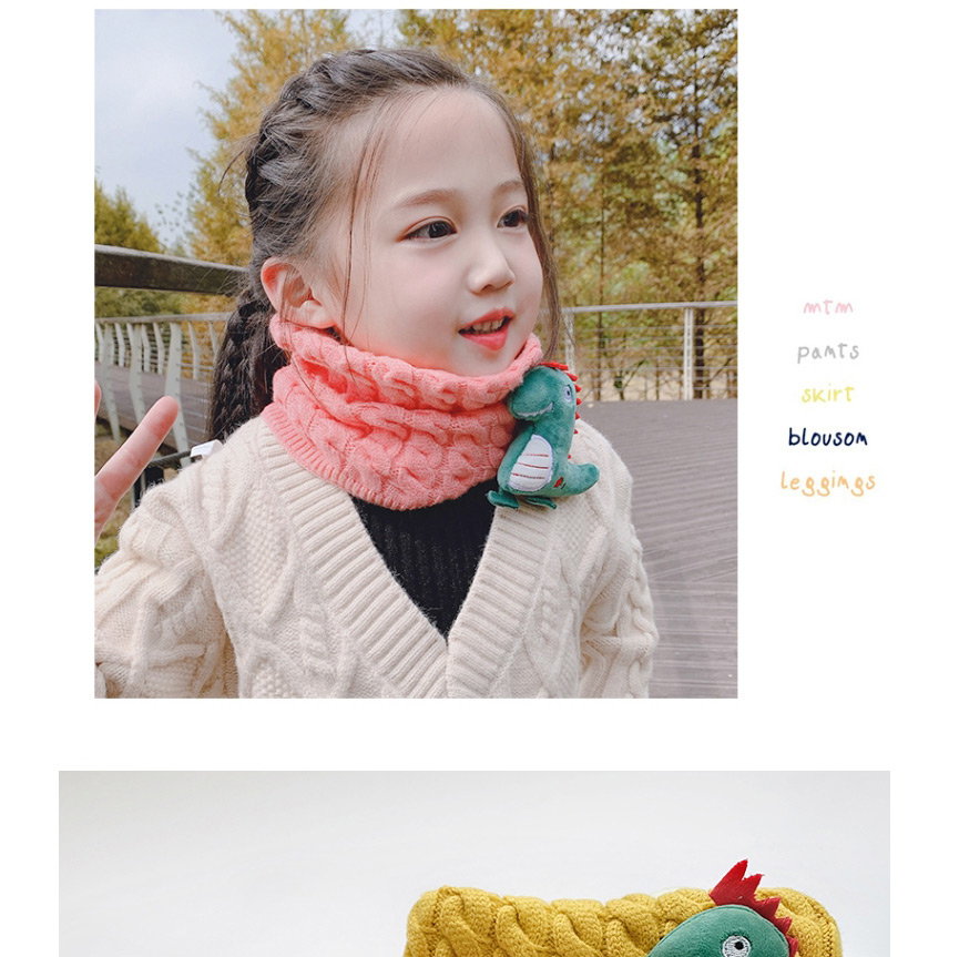 Fashion [black] 6 Months-10 Years Old Dinosaur Thick Knitted Wool Scarf,knitting Wool Scaves