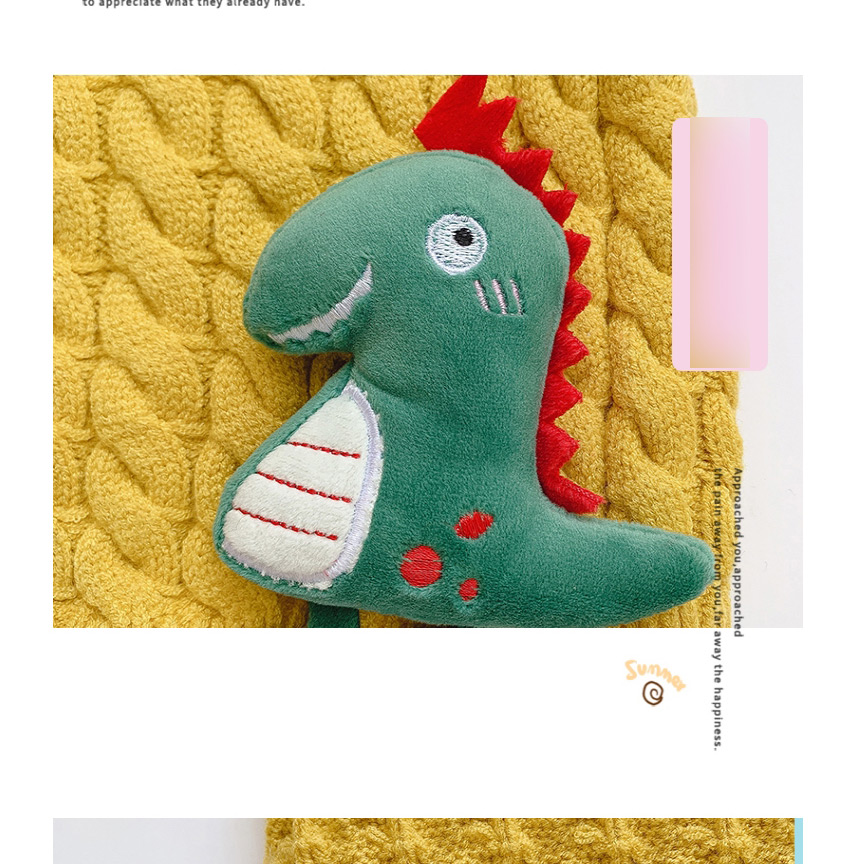 Fashion [khaki] 6 Months-10 Years Old Dinosaur Thick Knitted Wool Scarf,knitting Wool Scaves