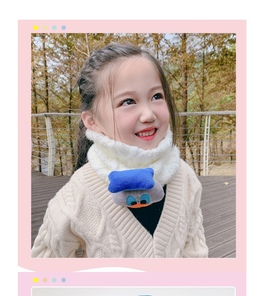 Fashion 【white】about 6 Months-10 Years Old Little Duck Childrens Thick Scarf Collar,knitting Wool Scaves