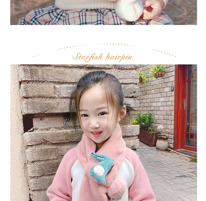 Fashion [korean Pink] 2-12 Years Old Plush Crocodile Children Scarf Bib,knitting Wool Scaves