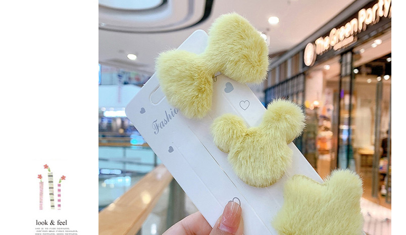 Fashion 【yellow】 Plush Five-pointed Star Mouse Alloy Hairpin For Children,Kids Accessories