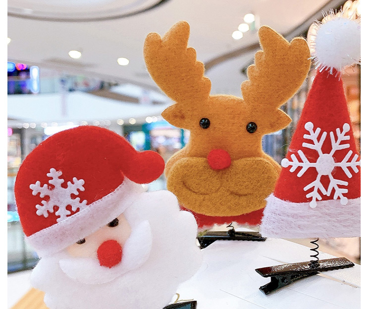 Fashion Christmas Socks Christmas Christmas Snowman Gift Children Spring Clip Hair,Kids Accessories