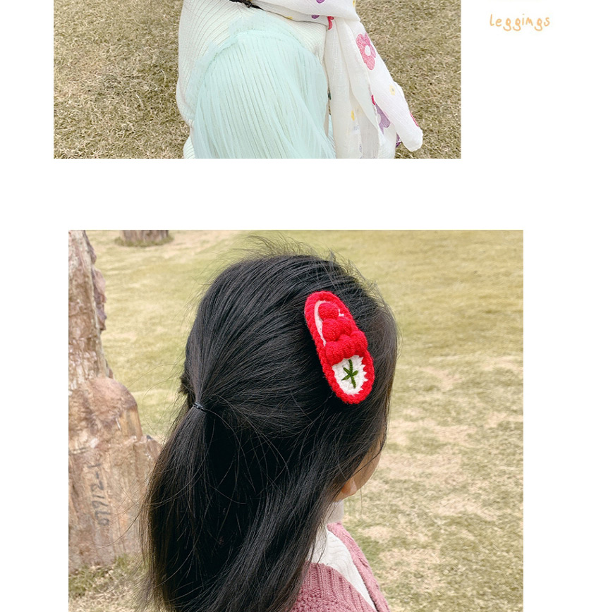 Fashion Dark Color Square Hairpin Wool Pearl Fruit Geometric Alloy Hairpin,Kids Accessories