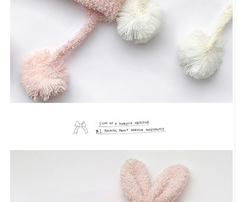 Fashion Pink Bunny 1 To 6 Years Old Bunny Fur Ball Children Hat,Children