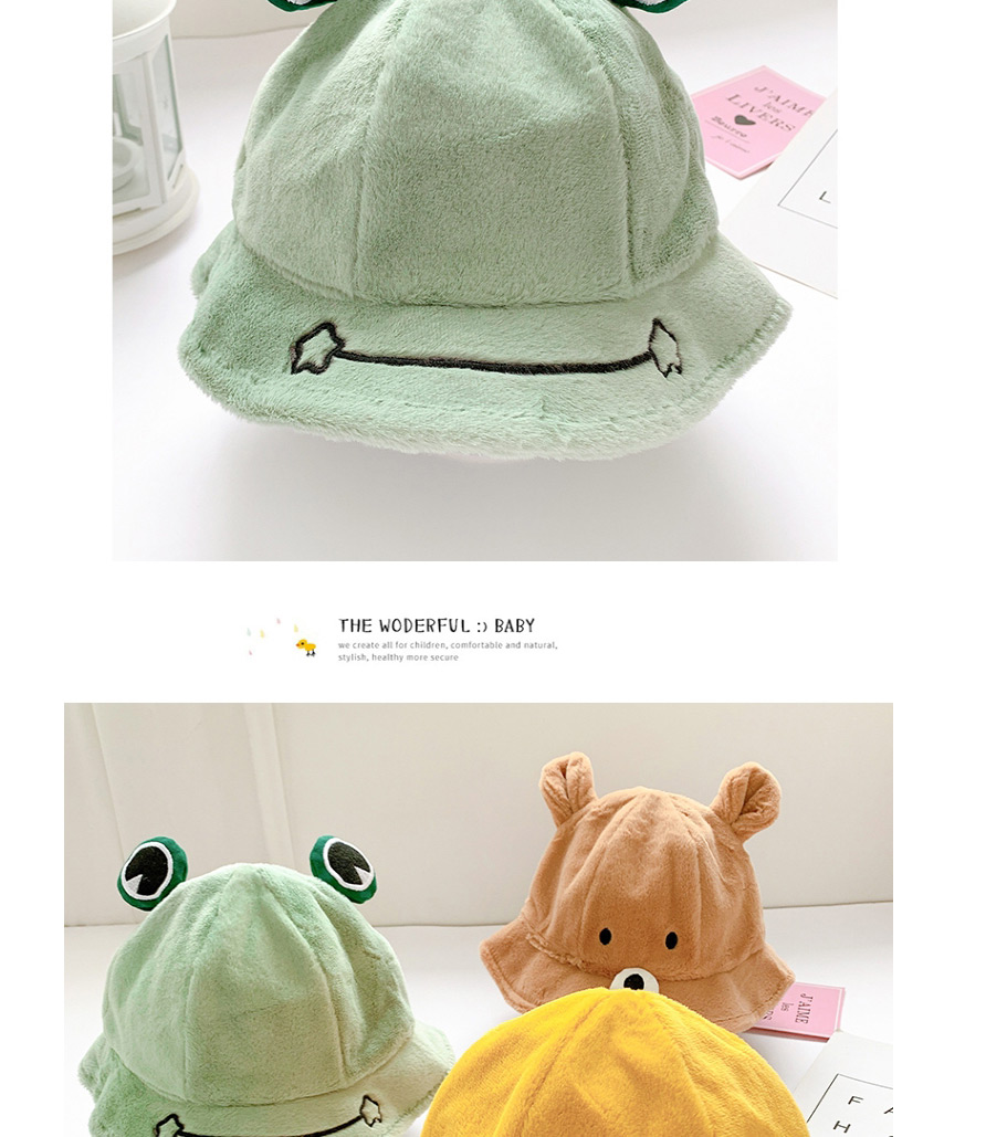 Fashion Bunny 1 To 6 Years Old Cap Circumference Is About 53cm Stuffed Piggy Embroidery Animal Fisherman Hat,Children