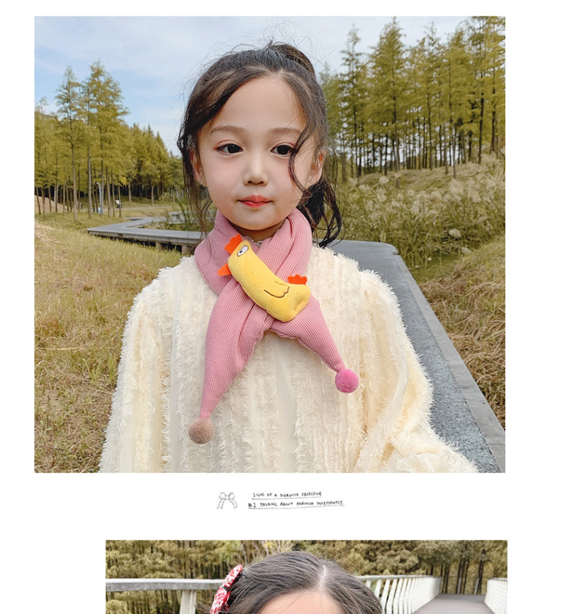 Fashion [pink] 6 Months-10 Years Old Little Chicken Doll Thickened Childrens Scarf,knitting Wool Scaves