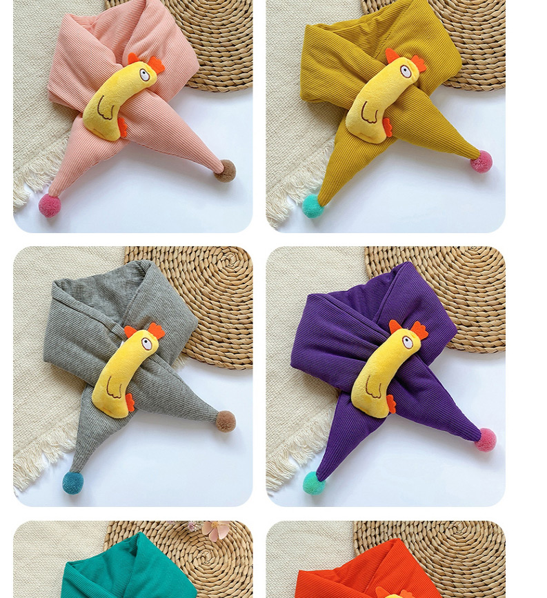 Fashion [korean Pink] 6 Months-10 Years Old Little Chicken Doll Thickened Childrens Scarf,knitting Wool Scaves