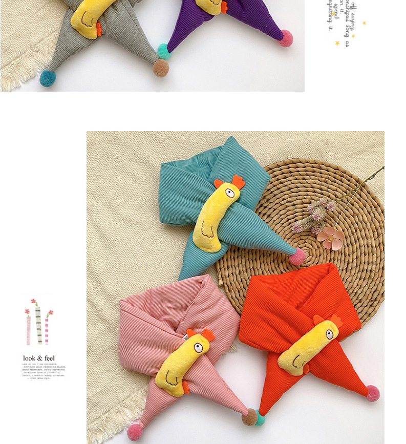Fashion [blue-green] 6 Months-10 Years Old Little Chicken Doll Thickened Childrens Scarf,knitting Wool Scaves