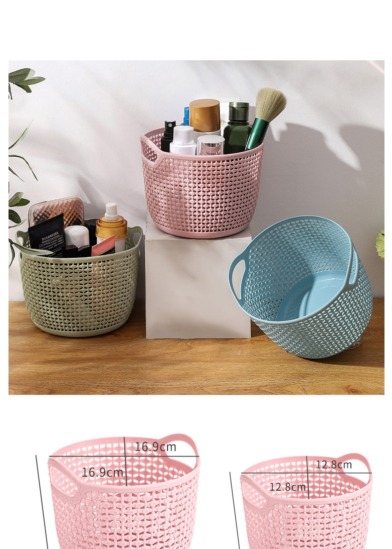 Fashion Green Trumpet Hollow Portable Storage Basket,Household goods