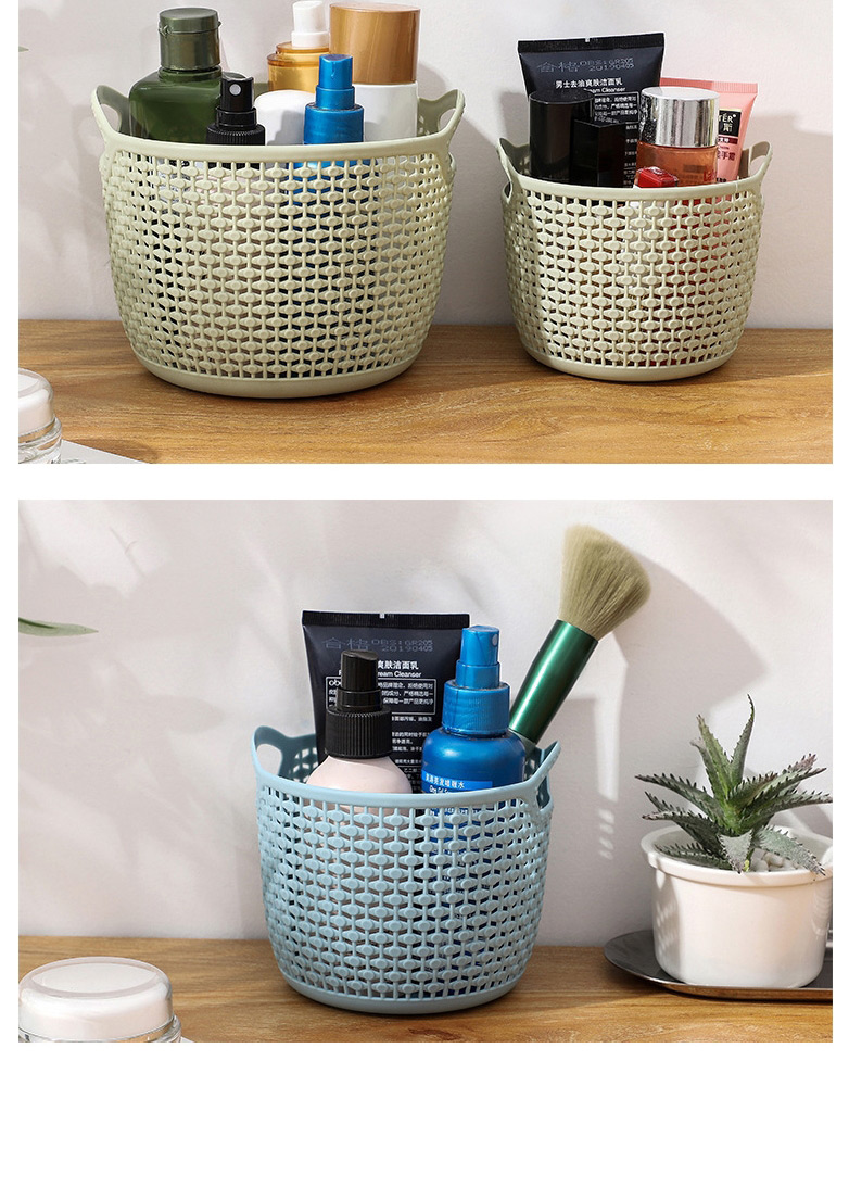 Fashion Blue Tuba Hollow Portable Storage Basket,Household goods