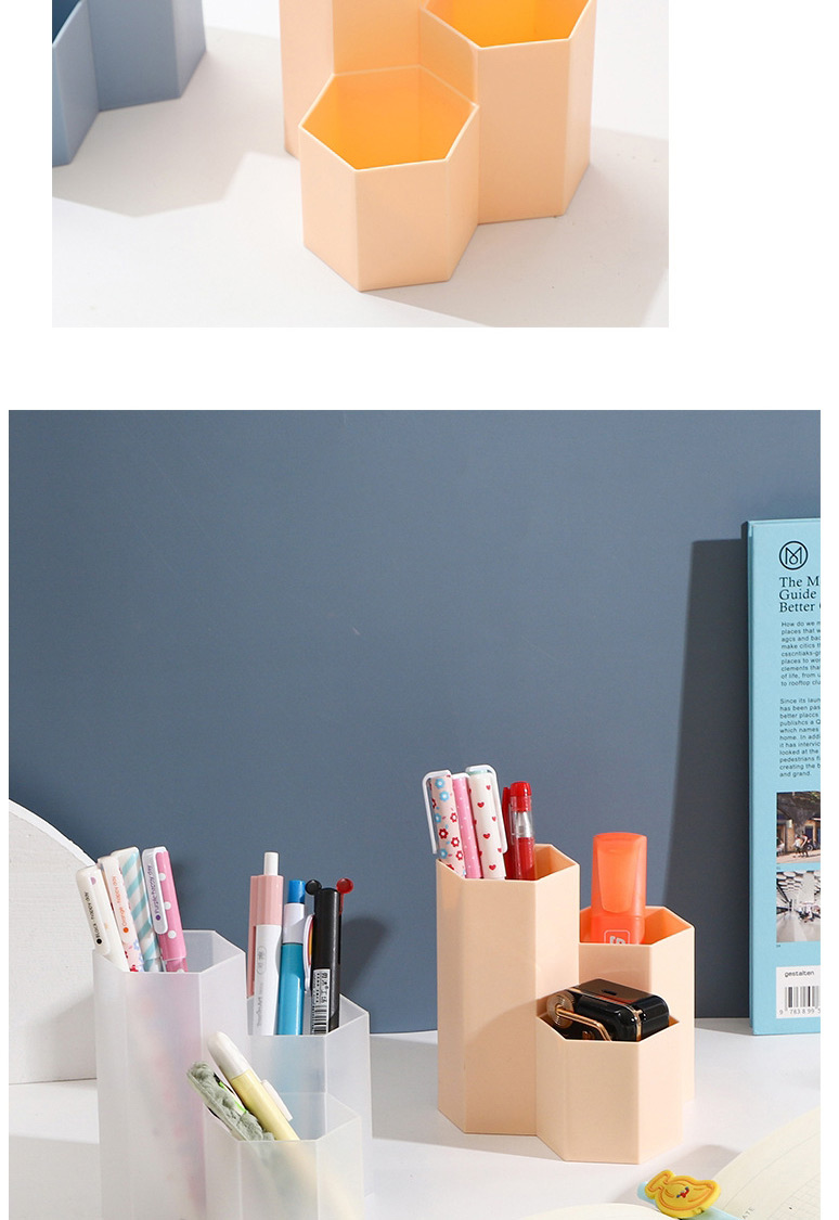 Fashion Pink 3 Grid Diamond Multifunctional Desktop Storage Bucket,Household goods